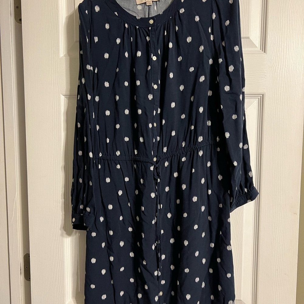 Navy Polka Dot Dress
